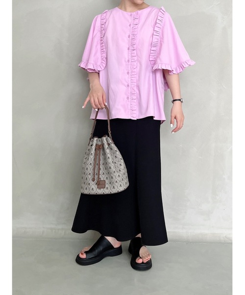 JUMELLE（ジュメロ）の「ケープフリルブラウス（シャツ/ブラウス・レディース・ホワイト/ピンク・FREE）」の11枚目の写真