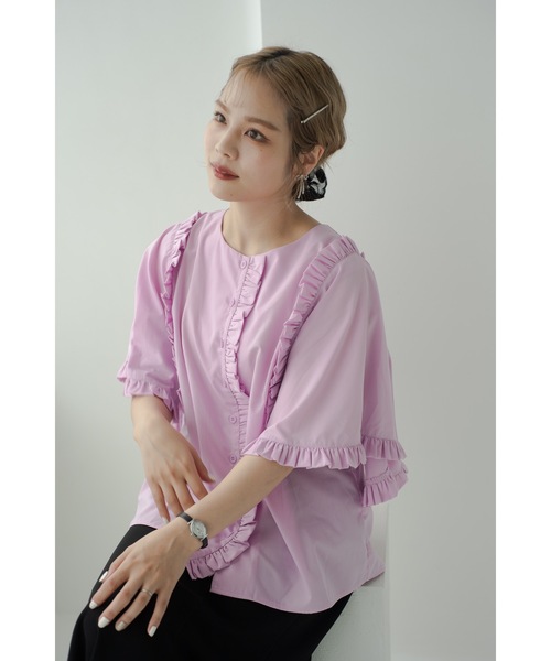 JUMELLE（ジュメロ）の「ケープフリルブラウス（シャツ/ブラウス・レディース・ホワイト/ピンク・FREE）」の20枚目の写真