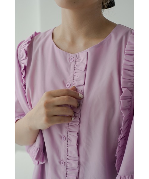 JUMELLE（ジュメロ）の「ケープフリルブラウス（シャツ/ブラウス・レディース・ホワイト/ピンク・FREE）」の16枚目の写真