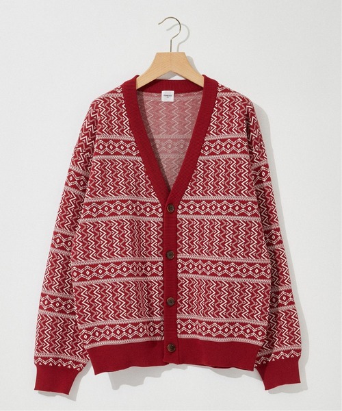 EDIFICE（エディフィス）の「スポンディッシュ リラックス ニット カーディガン(ジオメトリック)（カーディガン/ボレロ・メンズ・ベージュ/ブルー/ネイビー/ボルドー/ブラック/ブラウン・MEDIUM/SMALL/LARGE）」の9枚目の写真