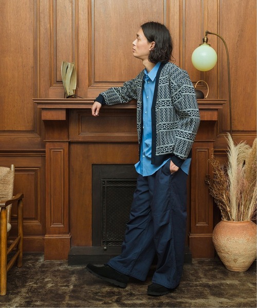 EDIFICE（エディフィス）の「スポンディッシュ リラックス ニット カーディガン(ジオメトリック)（カーディガン/ボレロ・メンズ・ベージュ/ブルー/ネイビー/ボルドー/ブラック/ブラウン・MEDIUM/SMALL/LARGE）」の22枚目の写真