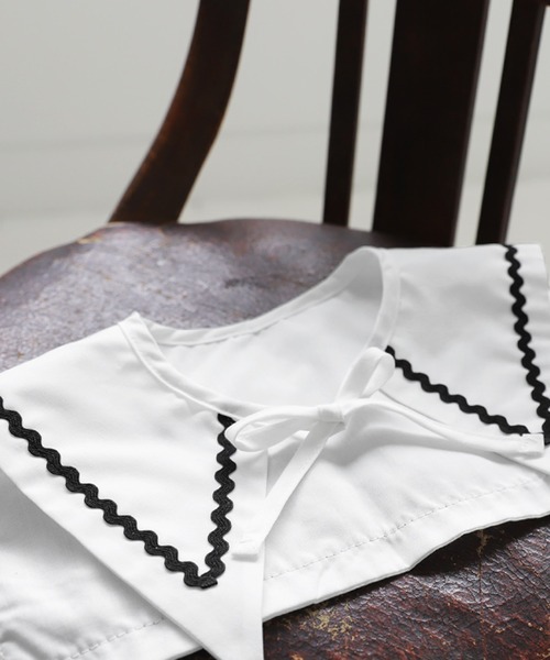 antiqua（アンティカ）の「ムード高まる。セーラーカラー付け襟（付け襟・キッズ・オフホワイト・FREE）」の10枚目の写真