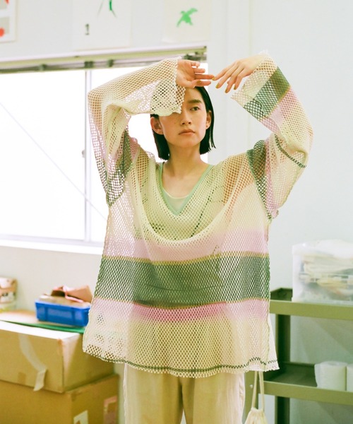 PAMM（パム）の「汽水域のメッシュトップス（Tシャツ/カットソー