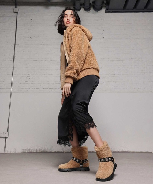 ASH(アッシュ)の「【JAGGER】スタッズファーブーツ(ブーツ・レディース・ブラウン・38/37/39/36)」の10枚目の写真