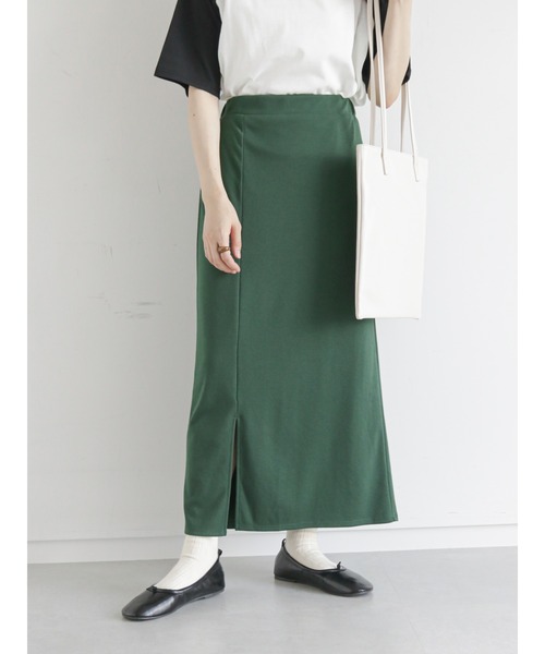 ehka sopo（エヘカソポ）の「カットサイドスリットペンシルスカート（スカート・レディース・ブラック/レッド/グリーン・ﾌﾘ-）」の3枚目の写真