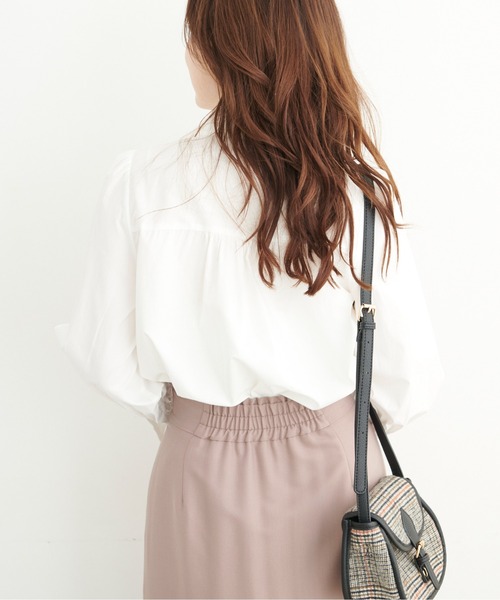 FREE'S MART（フリーズマート）の「ピンタックボウタイブラウス（シャツ/ブラウス・レディース・ホワイト/ブルー/ダークネイビー・FREE）」の7枚目の写真