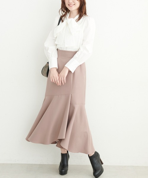 FREE'S MART（フリーズマート）の「ピンタックボウタイブラウス（シャツ/ブラウス・レディース・ホワイト/ブルー/ダークネイビー・FREE）」の9枚目の写真