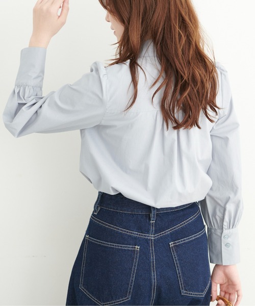 FREE'S MART（フリーズマート）の「ピンタックボウタイブラウス（シャツ/ブラウス・レディース・ホワイト/ブルー/ダークネイビー・FREE）」の16枚目の写真