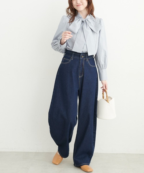 FREE'S MART（フリーズマート）の「ピンタックボウタイブラウス（シャツ/ブラウス・レディース・ホワイト/ブルー/ダークネイビー・FREE）」の17枚目の写真