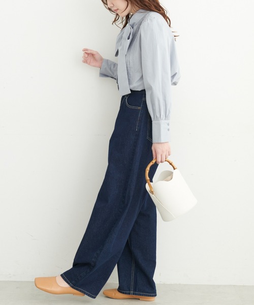 FREE'S MART（フリーズマート）の「ピンタックボウタイブラウス（シャツ/ブラウス・レディース・ホワイト/ブルー/ダークネイビー・FREE）」の19枚目の写真