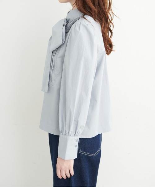 FREE'S MART（フリーズマート）の「ピンタックボウタイブラウス（シャツ/ブラウス・レディース・ホワイト/ブルー/ダークネイビー・FREE）」の22枚目の写真