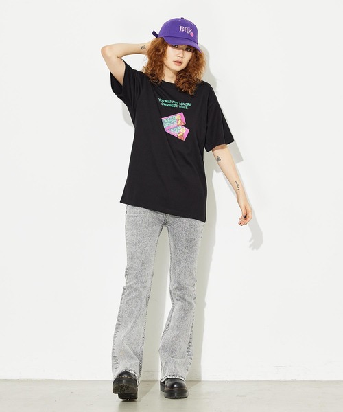 X-girl（エックスガール）の「X-girl × YUGO. CAP（キャップ・レディース・パープル/ブラック・ONE SIZE）」の6枚目の写真