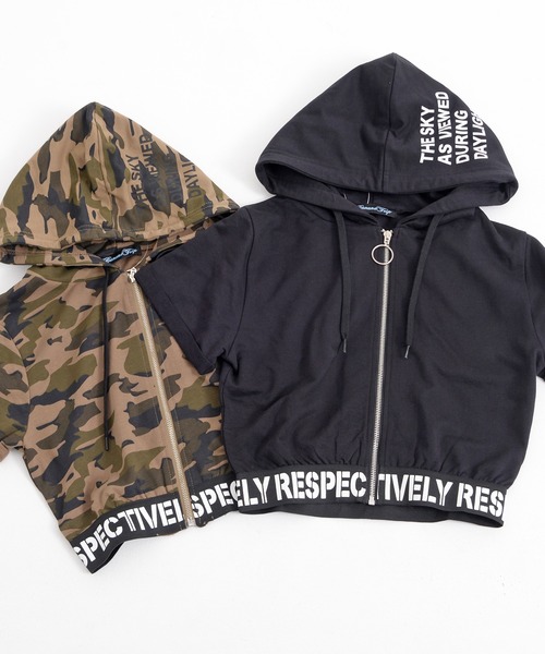 SILVER BULLET（シルバーバレット）の「『BANANA TRIP/バナナトリップ』RESPECTIVELY リブZIP プリントフードパーカー【b】（パーカー・レディース・ブラック/カモフラージュ・M/L）」の3枚目の写真