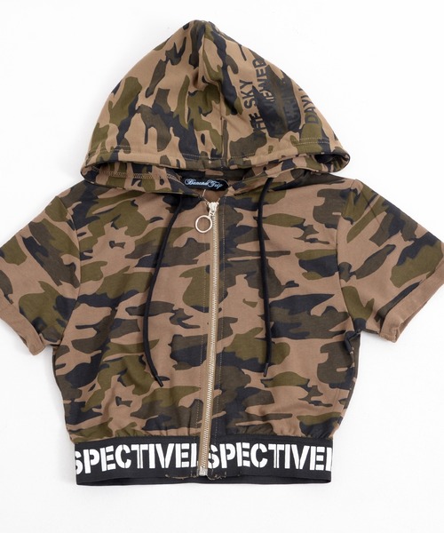 SILVER BULLET（シルバーバレット）の「『BANANA TRIP/バナナトリップ』RESPECTIVELY リブZIP プリントフードパーカー【b】（パーカー・レディース・ブラック/カモフラージュ・M/L）」の4枚目の写真