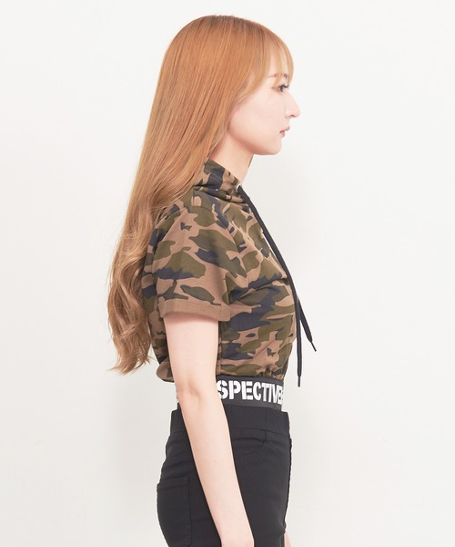 SILVER BULLET（シルバーバレット）の「『BANANA TRIP/バナナトリップ』RESPECTIVELY リブZIP プリントフードパーカー【b】（パーカー・レディース・ブラック/カモフラージュ・M/L）」の6枚目の写真