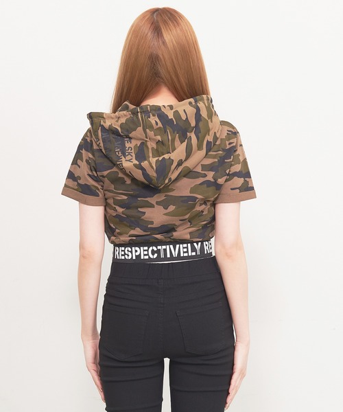 SILVER BULLET（シルバーバレット）の「『BANANA TRIP/バナナトリップ』RESPECTIVELY リブZIP プリントフードパーカー【b】（パーカー・レディース・ブラック/カモフラージュ・M/L）」の8枚目の写真