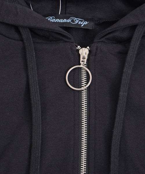 SILVER BULLET（シルバーバレット）の「『BANANA TRIP/バナナトリップ』RESPECTIVELY リブZIP プリントフードパーカー【b】（パーカー・レディース・ブラック/カモフラージュ・M/L）」の11枚目の写真