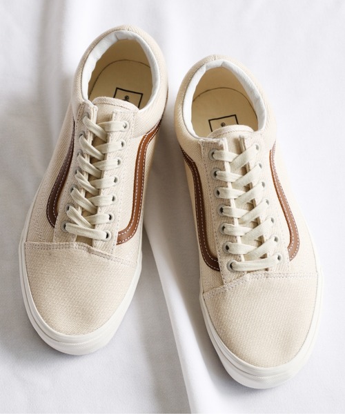 And A（アンドエー）の「VANS ヴァンズ / OLD SKOOL オールドスクール デザートツイル キャンバスローカットスニーカー / VN0A5KRSBD4 VN0A5JMIBUE（スニーカー・レディース・ベージュ/オリーブ・23cm/24cm/23.5cm/24.5cm）」の5枚目の写真