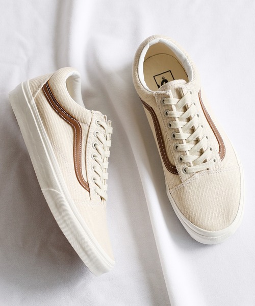 And A（アンドエー）の「VANS ヴァンズ / OLD SKOOL オールドスクール デザートツイル キャンバスローカットスニーカー / VN0A5KRSBD4 VN0A5JMIBUE（スニーカー・レディース・ベージュ/オリーブ・23cm/24cm/23.5cm/24.5cm）」の6枚目の写真