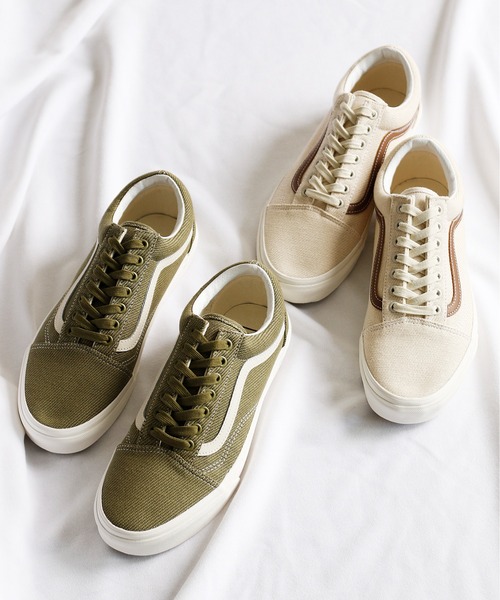 And A（アンドエー）の「VANS ヴァンズ / OLD SKOOL オールドスクール デザートツイル キャンバスローカットスニーカー / VN0A5KRSBD4 VN0A5JMIBUE（スニーカー・レディース・ベージュ/オリーブ・23cm/24cm/23.5cm/24.5cm）」の3枚目の写真