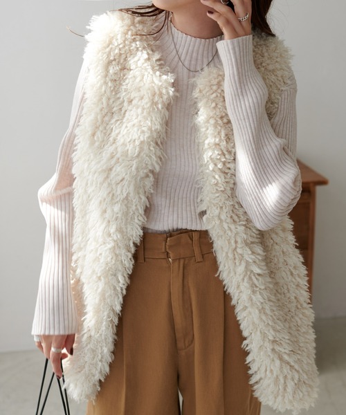 DISCOAT（ディスコート）の「変形リブプルオーバー（ニット/セーター・レディース・オフホワイト/ブラック/モカ/グリーン/ピンク/オレンジ/ブラウン系その他/ブルー・FREE）」の19枚目の写真