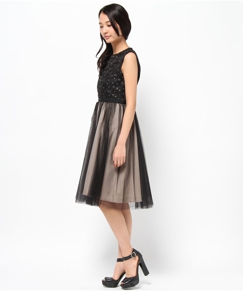 La TOTALITE レースワンピース♡ 洗える】レースティアードワンピース