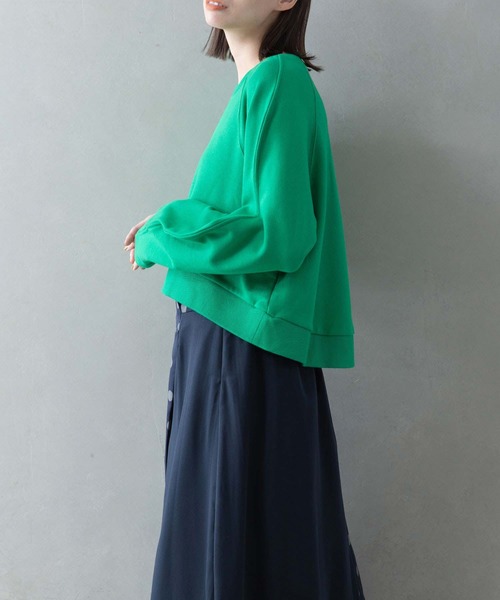 MARECHAL TERRE（マルシャルテル）の「【MARECHAL TERRE / マルシャルテル】ウェーブスリーブトレーナー（スウェット・レディース・ピンク/グリーン/オフホワイト・38）」の3枚目の写真