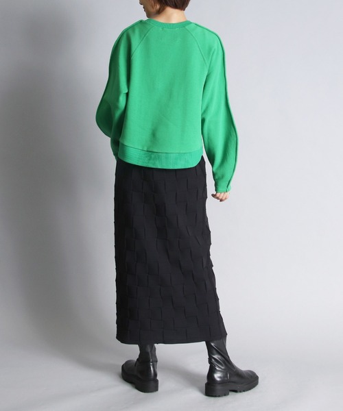 MARECHAL TERRE（マルシャルテル）の「【MARECHAL TERRE / マルシャルテル】ウェーブスリーブトレーナー（スウェット・レディース・ピンク/グリーン/オフホワイト・38）」の19枚目の写真