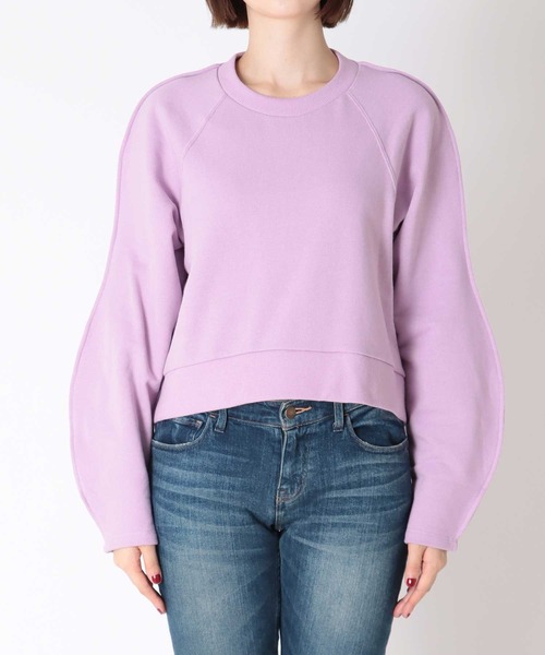 MARECHAL TERRE（マルシャルテル）の「【MARECHAL TERRE / マルシャルテル】ウェーブスリーブトレーナー（スウェット・レディース・ピンク/グリーン/オフホワイト・38）」の4枚目の写真