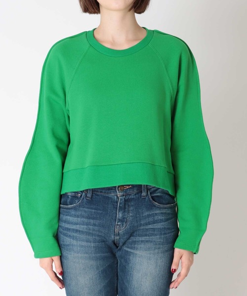 MARECHAL TERRE（マルシャルテル）の「【MARECHAL TERRE / マルシャルテル】ウェーブスリーブトレーナー（スウェット・レディース・ピンク/グリーン/オフホワイト・38）」の11枚目の写真