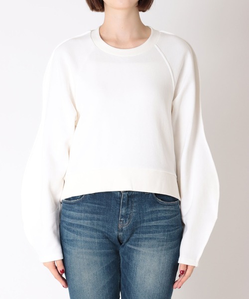 MARECHAL TERRE（マルシャルテル）の「【MARECHAL TERRE / マルシャルテル】ウェーブスリーブトレーナー（スウェット・レディース・ピンク/グリーン/オフホワイト・38）」の14枚目の写真