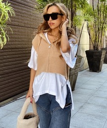 ニットフーディベスト