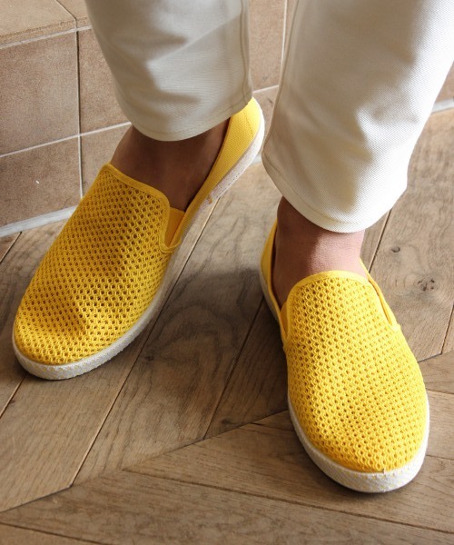 EDIFICE（エディフィス）の「◇RIVIERAS/リベエラ CLASSICキャンバスメッシュスニーカー（スニーカー・メンズ・ネイビー/イエロー/ブラック/グリーン/ブルー/ホワイト・40/42/44/43/41）」の6枚目の写真