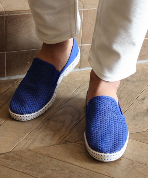 EDIFICE（エディフィス）の「◇RIVIERAS/リベエラ CLASSICキャンバスメッシュスニーカー（スニーカー・メンズ・ネイビー/イエロー/ブラック/グリーン/ブルー/ホワイト・40/42/44/43/41）」の5枚目の写真