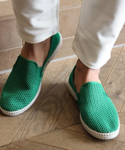 EDIFICE（エディフィス）の「◇RIVIERAS/リベエラ CLASSICキャンバスメッシュスニーカー（スニーカー・メンズ・ネイビー/イエロー/ブラック/グリーン/ブルー/ホワイト・40/42/44/43/41）」の4枚目の写真