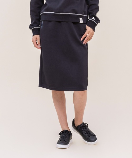 le coq sportif(ルコックスポルティフ)の「【WEB限定カプセルコレクション】 ダンボールスウェット ミドル丈スカート ルコック レディース スポーツ(スカート・レディース・ブラック/ブルー・SS/S/M(M)/L)」の3枚目の写真