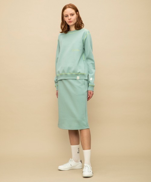 le coq sportif(ルコックスポルティフ)の「【WEB限定カプセルコレクション】 ダンボールスウェット ミドル丈スカート ルコック レディース スポーツ(スカート・レディース・ブラック/ブルー・SS/S/M(M)/L)」の21枚目の写真
