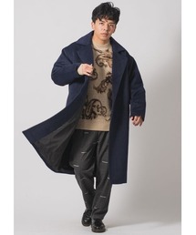 【Questioning】 チェスターロングコート ビッグでルーズなシルエット