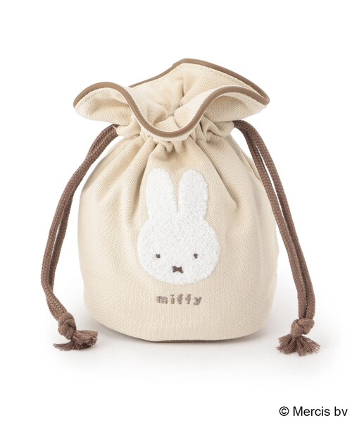 one'sterrace(ワンズテラス)の「Dick Bruna miffy 巾着 オカオサガラ(その他雑貨・レディース・オフホワイト/ブラウン・99)」の2枚目の写真