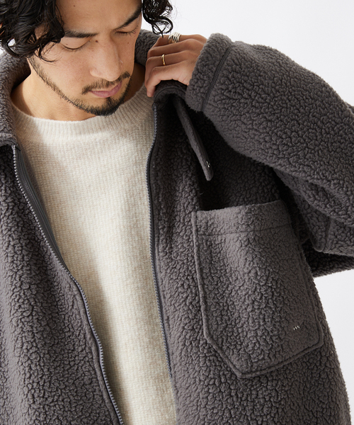 JOURNAL STANDARD（ジャーナルスタンダード）の「【STONE MASTER×JOURNAL STANDARD】 別注 BOMBER JACKET（ブルゾン・メンズ・チャコールグレー/ネイビー・MEDIUM/LARGE）」の8枚目の写真