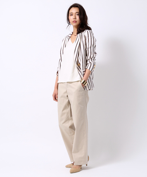 Rouge vif（ルージュヴィフ）の「ﾁﾉｸﾛｽﾊﾟﾝﾂ（チノパンツ・レディース・キャメル/ベージュ・36/34/38）」の8枚目の写真