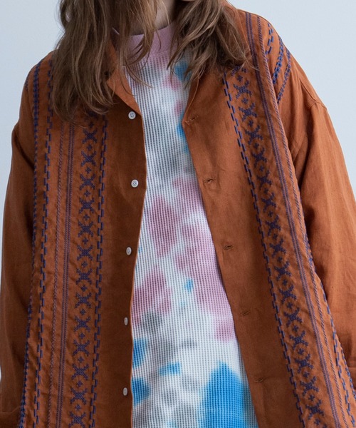 Universal Style Wear（ユニバーサルスタイルウェア）の「Universal Style Wear キューバ シャツ（シャツ/ブラウス・メンズ・ナチュラル/キャメル/サックスブルー/ブラック・MEDIUM/LARGE/X-LARGE）」の20枚目の写真