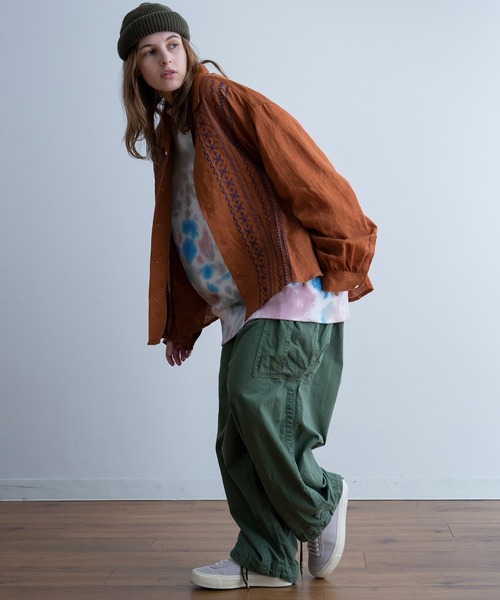 Universal Style Wear（ユニバーサルスタイルウェア）の「Universal Style Wear キューバ シャツ（シャツ/ブラウス・メンズ・ナチュラル/キャメル/サックスブルー/ブラック・MEDIUM/LARGE/X-LARGE）」の19枚目の写真