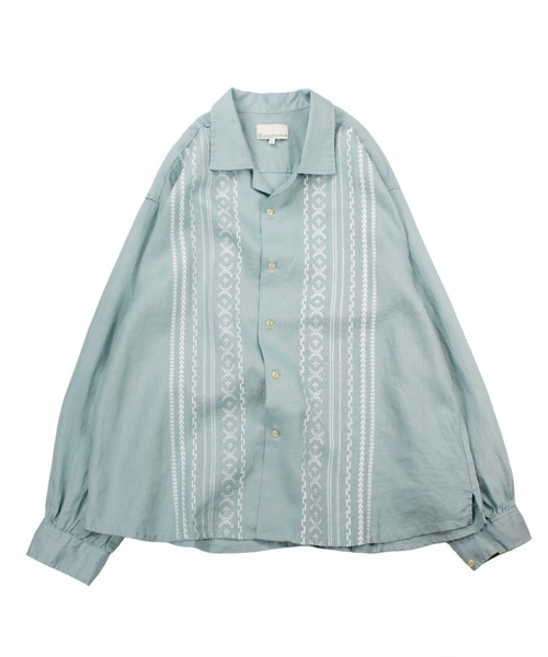 Universal Style Wear（ユニバーサルスタイルウェア）の「Universal Style Wear キューバ シャツ（シャツ/ブラウス・メンズ・ナチュラル/キャメル/サックスブルー/ブラック・MEDIUM/LARGE/X-LARGE）」の16枚目の写真