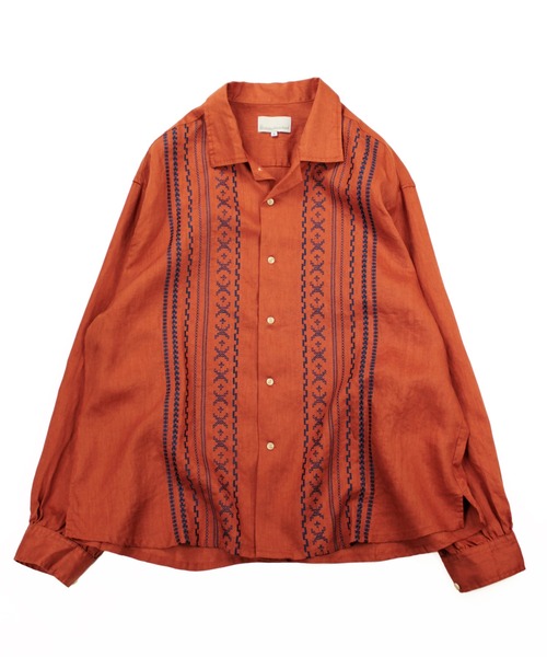 Universal Style Wear（ユニバーサルスタイルウェア）の「Universal Style Wear キューバ シャツ（シャツ/ブラウス・メンズ・ナチュラル/キャメル/サックスブルー/ブラック・MEDIUM/LARGE/X-LARGE）」の5枚目の写真