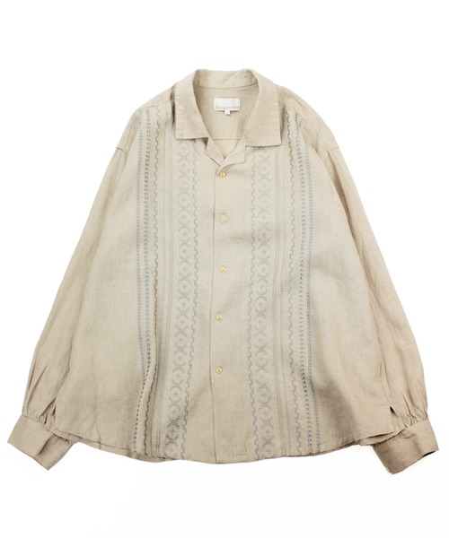 Universal Style Wear（ユニバーサルスタイルウェア）の「Universal Style Wear キューバ シャツ（シャツ/ブラウス・メンズ・ナチュラル/キャメル/サックスブルー/ブラック・MEDIUM/LARGE/X-LARGE）」の6枚目の写真