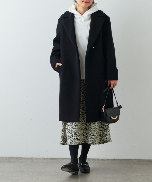 OUVRAGE CLASSE（ウヴラージュクラス）の「異素材ドッキングパーカー（パーカー・レディース・オフホワイト/ブラック/グレー・FREE）」の16枚目の写真