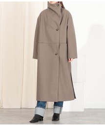 Settimissimo | サイドスリットビッグカラーロングコート(チェスターコート)