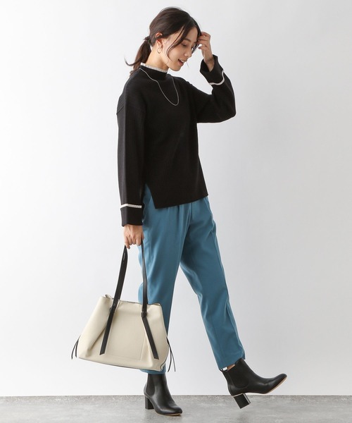 GLOBAL WORK（グローバルワーク）の「メルティワイドリブプルオーバー/176632（ニット/セーター・レディース・ブラック/オリーブ/ホワイト系その他/アイボリー/ライトベージュ/ライトグレー系・MEDIUM/LARGE）」の21枚目の写真