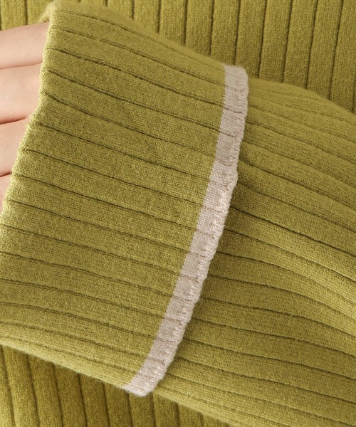 GLOBAL WORK（グローバルワーク）の「メルティワイドリブプルオーバー/176632（ニット/セーター・レディース・ブラック/オリーブ/ホワイト系その他/アイボリー/ライトベージュ/ライトグレー系・MEDIUM/LARGE）」の19枚目の写真